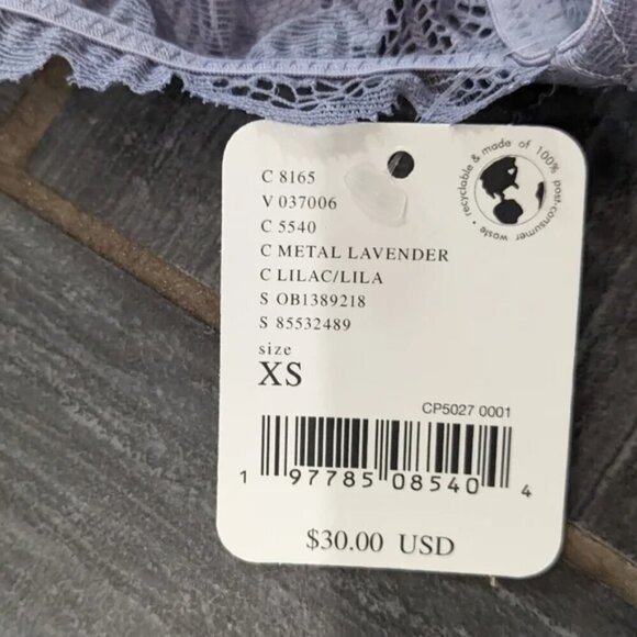 NWT Free People Intimately | Everyday Lace Longline Bralette in Metal Lavender - Picture 5 of 10